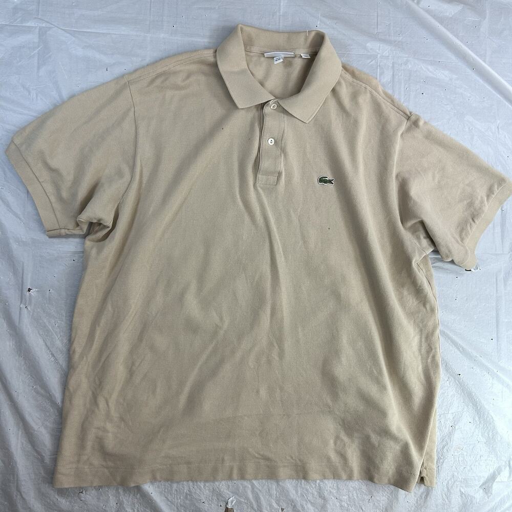 Lacoste Polo Shirt Short Sleeve Brown Mens Size 9 US Size 4XL Golf Tennis